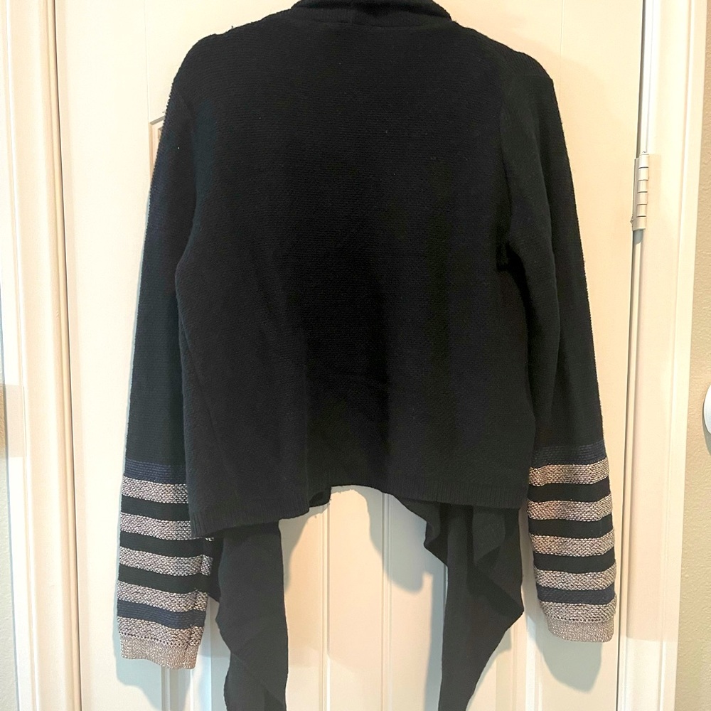 BCBGMaxazaria black caden open draped cardigan